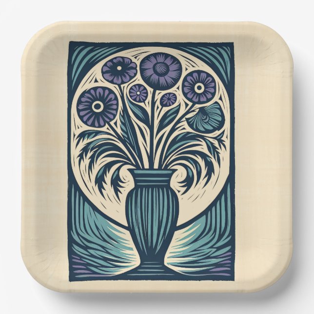 Plato De Papel Vase Tres (Anverso)