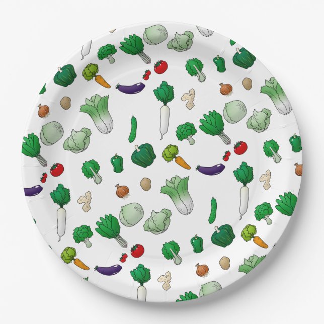 Plato De Papel Vegetales (Anverso)