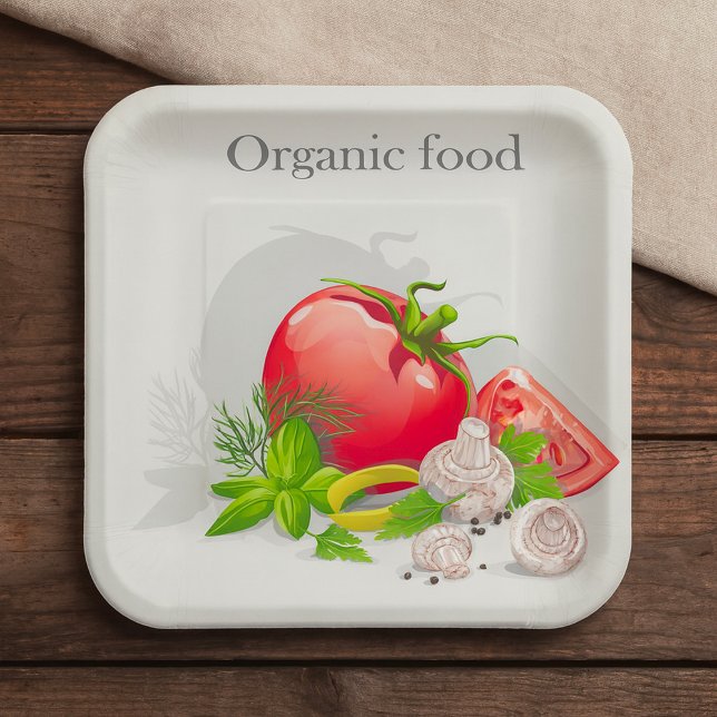 Plato De Papel Vegetales orgánicos (Subido por el creador)