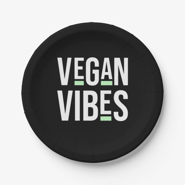 Plato De Papel Vegetariano Vegan Vibes (Anverso)