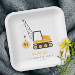 Plato De Papel Vehículo Cute Construction Crane Cualquier Cumplea<br><div class="desc">Si necesitas más personalización,  por favor,  no dudes en enviarme un mensaje a yellowfebstudio@gmail.com.</div>