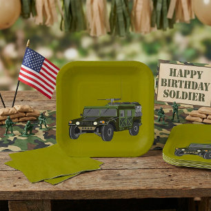 Plato De Papel Vehículo táctico todoterreno Humvee militar