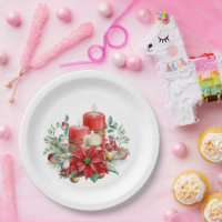 Velas de bonito y Navidades de Bouquet de Poinsett