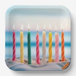 Plato De Papel Velas de cumpleaños