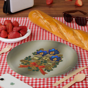 Plato De Papel Velas navidades