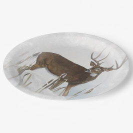 Plato De Papel Venado de cola blanca