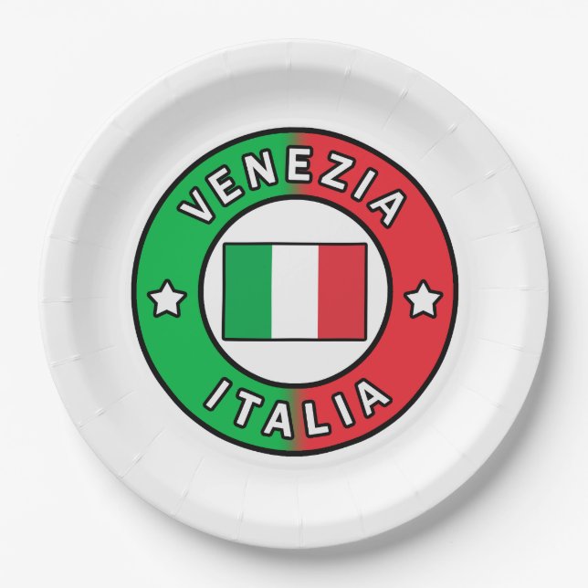 Plato De Papel Venecia Italia (Anverso)