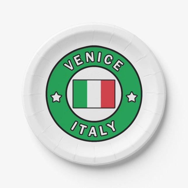Plato De Papel Venecia Italia (Anverso)