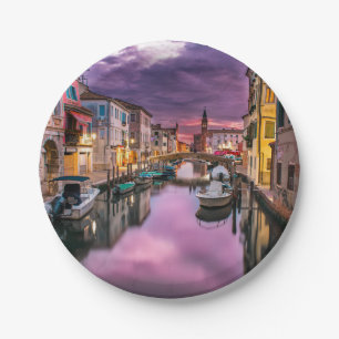 Plato De Papel Venecia, Italia Escenario Canal y Arquitectura Ven