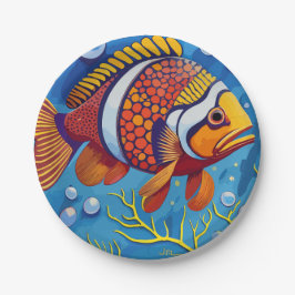 Plato De Papel Veneno colorido