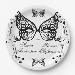Plato De Papel Venetia Carnivale Masque Ornato Victoriano Florece