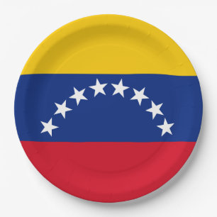 Plato De Papel Venezuela enarbola patriotas venezolanos
