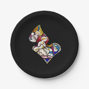 PLATO DE PAPEL VENTANA DE CRISTAL DE PUNTO DE CRISTAL