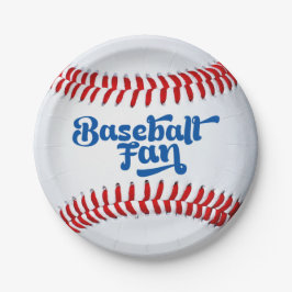 Plato De Papel Ventilador de béisbol