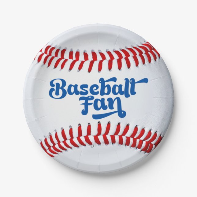 Plato De Papel Ventilador de béisbol (Anverso)