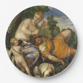 Plato De Papel Venus y Adonis (por Paolo Veronese)