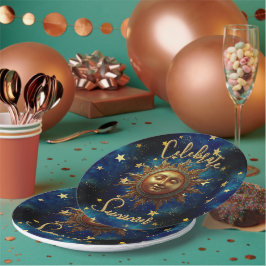 Plato De Papel Verano Celestial Celebrar Verano