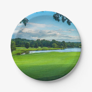 Plato De Papel Verano En El Campo De Golf