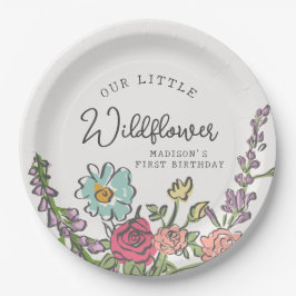 Plato De Papel Verano Fiesta Bright Floral Birday Party