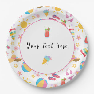 Plato De Papel Verano soleado