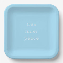 Plato De Papel Verdadera Paz Interior