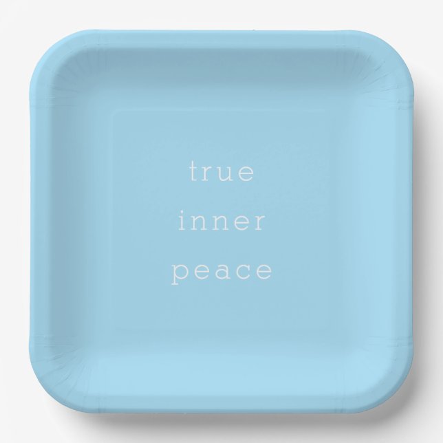 Plato De Papel Verdadera Paz Interior  (Anverso)