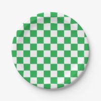 Verde a cuadros y blanco