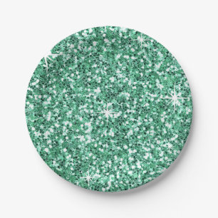 Plato De Papel Verde menta del PURPURINA el  