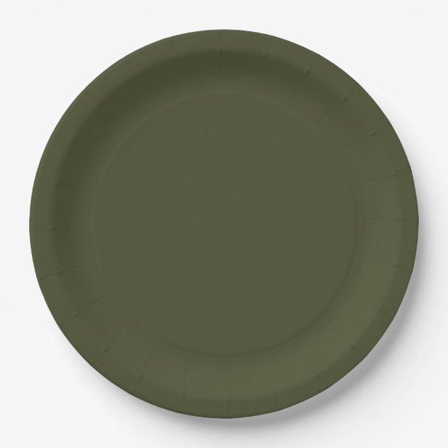 Plato De Papel verde militar (Anverso)