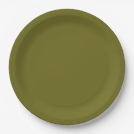 Plato De Papel verde musgo