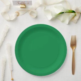 Plato De Papel Verde navidad