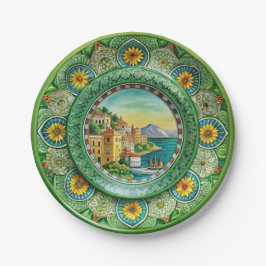 Plato De Papel Verde siciliano: Placa de papel de melamina