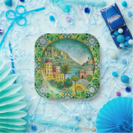 Plato De Papel Verde siciliano: Placa de papel de melamina