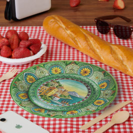 Plato De Papel Verde siciliano: Placa de papel de melamina