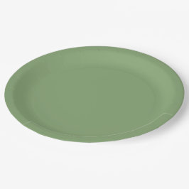 Plato De Papel Verde suave