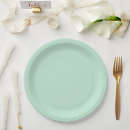 Plato De Papel Verde tropical pastel