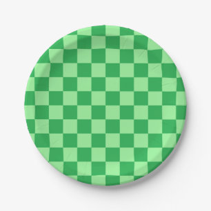 Plato De Papel Verde y verde de menta
