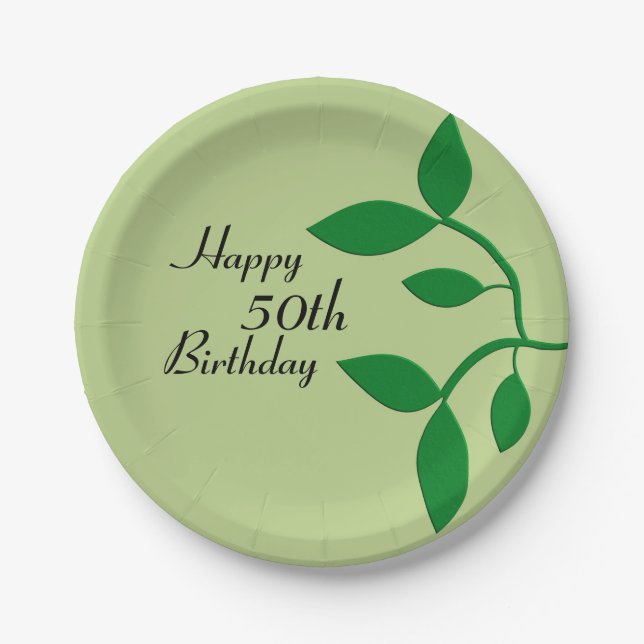 Plato De Papel Verdes deja 50 años (Anverso)