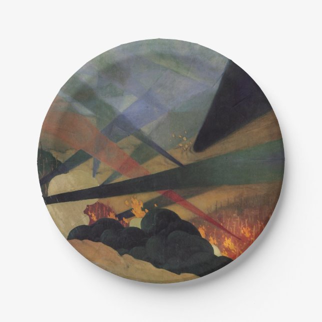 Plato De Papel Verdun (Escena de la Primera Guerra Mundial) (por  (Anverso)