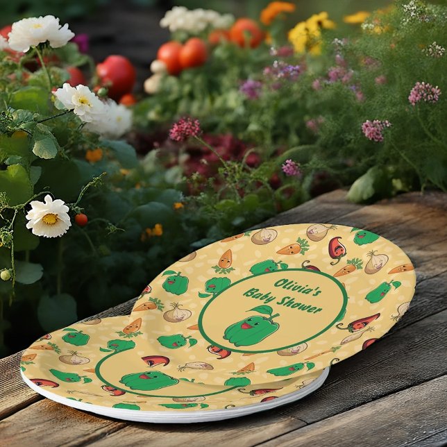 Plato De Papel Verduras sonrientes (Subido por el creador)
