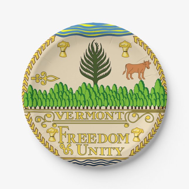 Plato De Papel Vermont (Anverso)