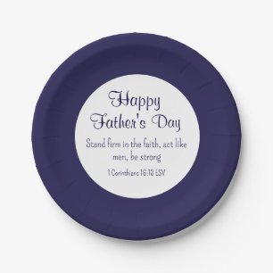 Plato De Papel Versículo bíblico del Día del Padre para hombres A