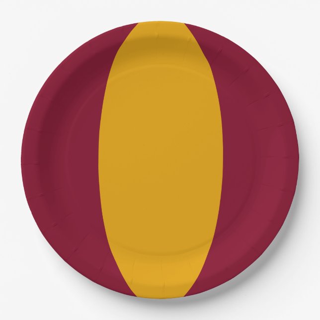 Plato De Papel Vertical Stripe Custom Party Plate (Anverso)