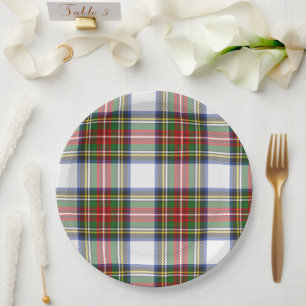 Plato De Papel Vestido real Stewart Plaid Scottish