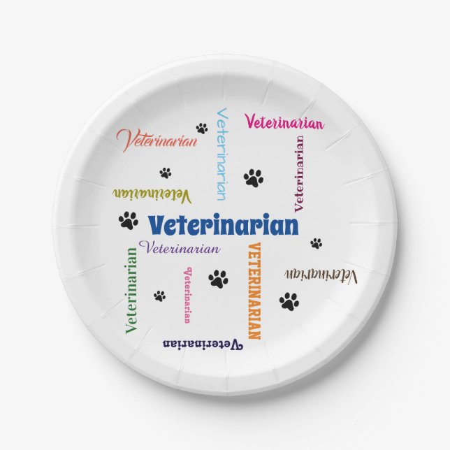 Plato De Papel Veterinarian Paper Plates (Anverso)