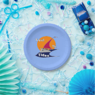 Plato De Papel Viaja por las mareas