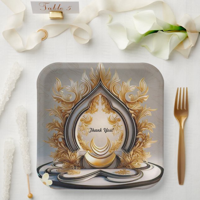 Plato De Papel "Viaje a la calma" (Boda)