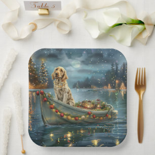 Plato De Papel Viaje festivo para Navidades de Inglaterra