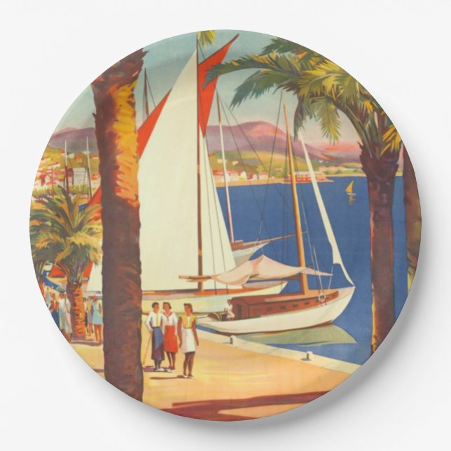 Plato De Papel Viaje francés en la Costa Azul (Anverso)