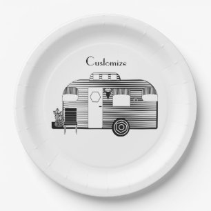 Plato De Papel Viajero Caravana de caravanas Thunder_Cove 